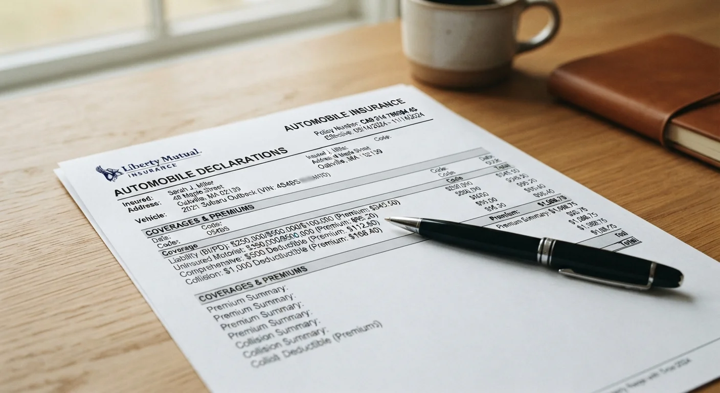 Your Auto Insurance Declarations Page: What Every Number Means